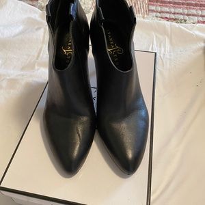 Ivanka Trump high heeled black booties size 9